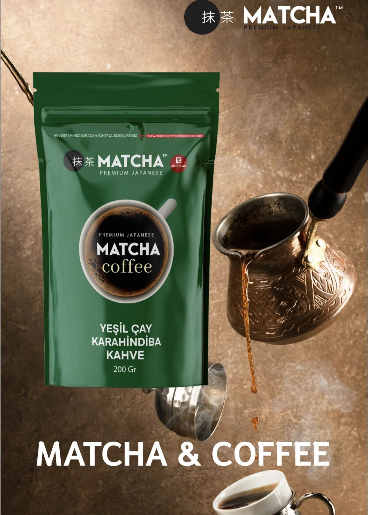 Matcha Kaffee mit Grüntee und Löwenzahn (Premium Japanese Matcha Coffee)
