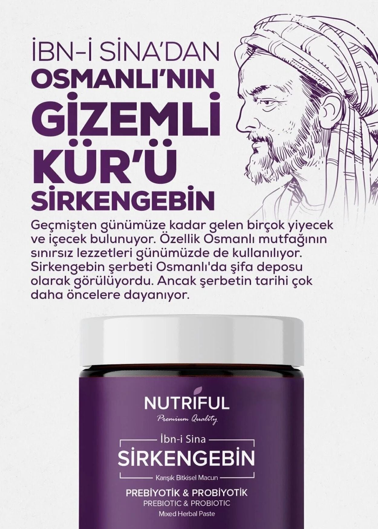 Nutriful Ibn-i Sina Sirkengebin Prebiotische & Probiotische Kräuterpaste