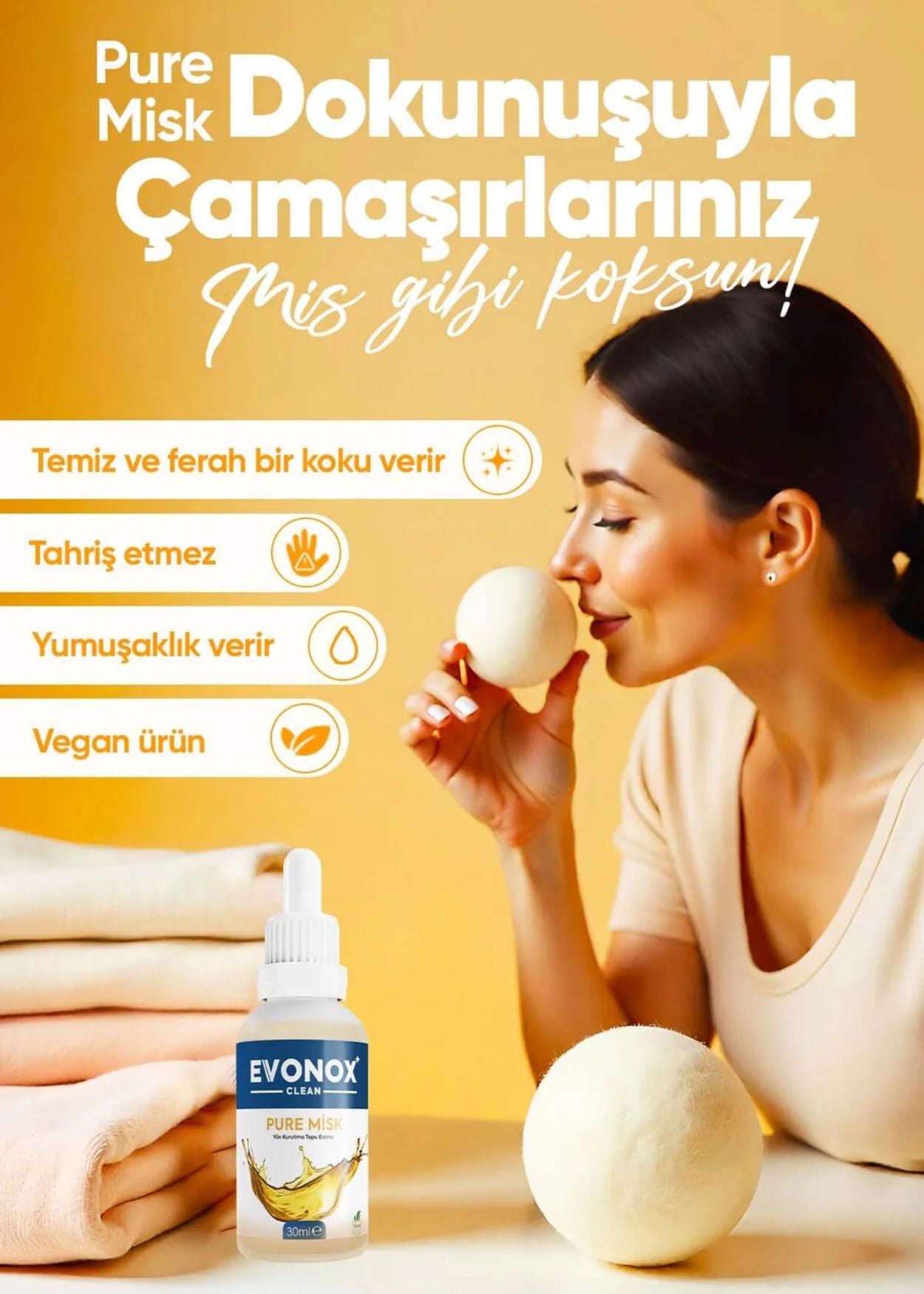 Evonox Clean Kurutma Topu Esansı – Pure Misk