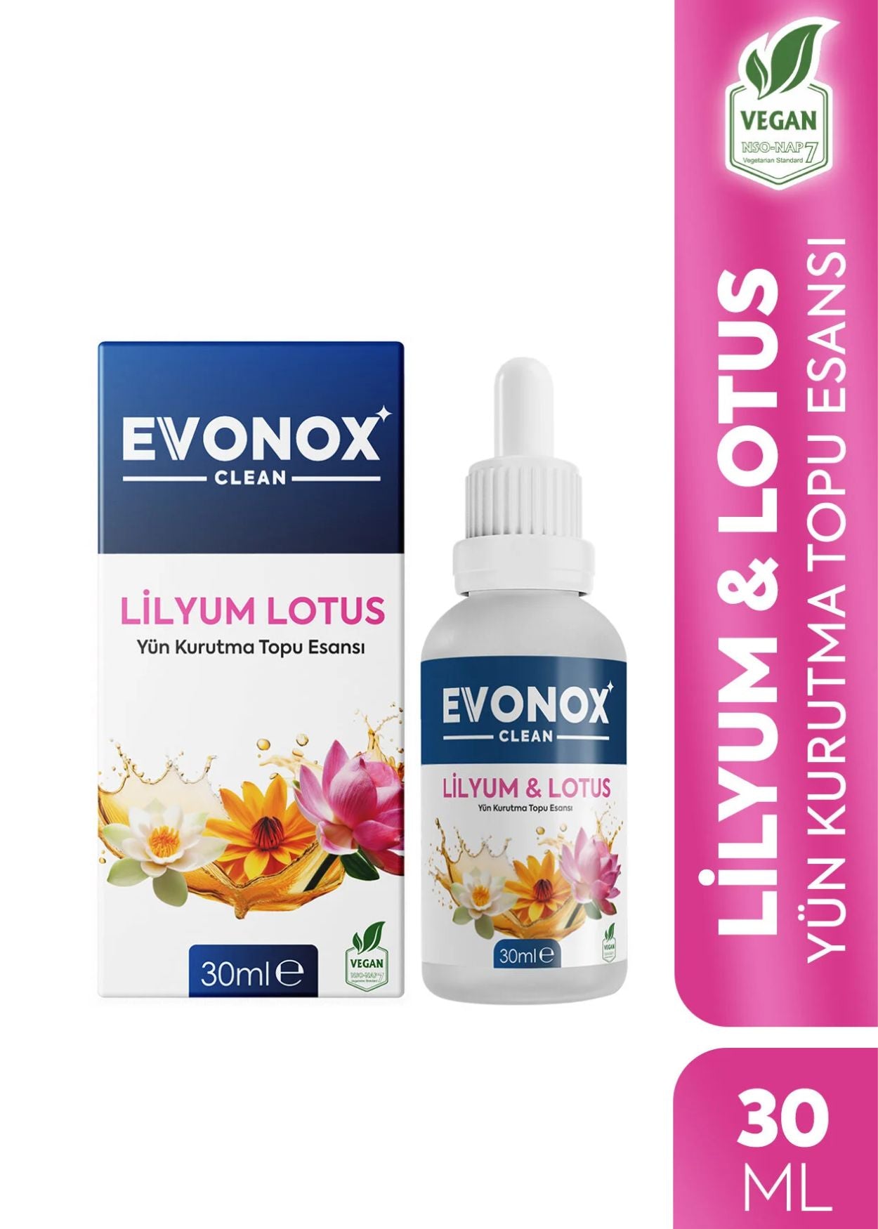 Evonox Clean Yün Kurutma Topu Esansı – Lilium Lotus