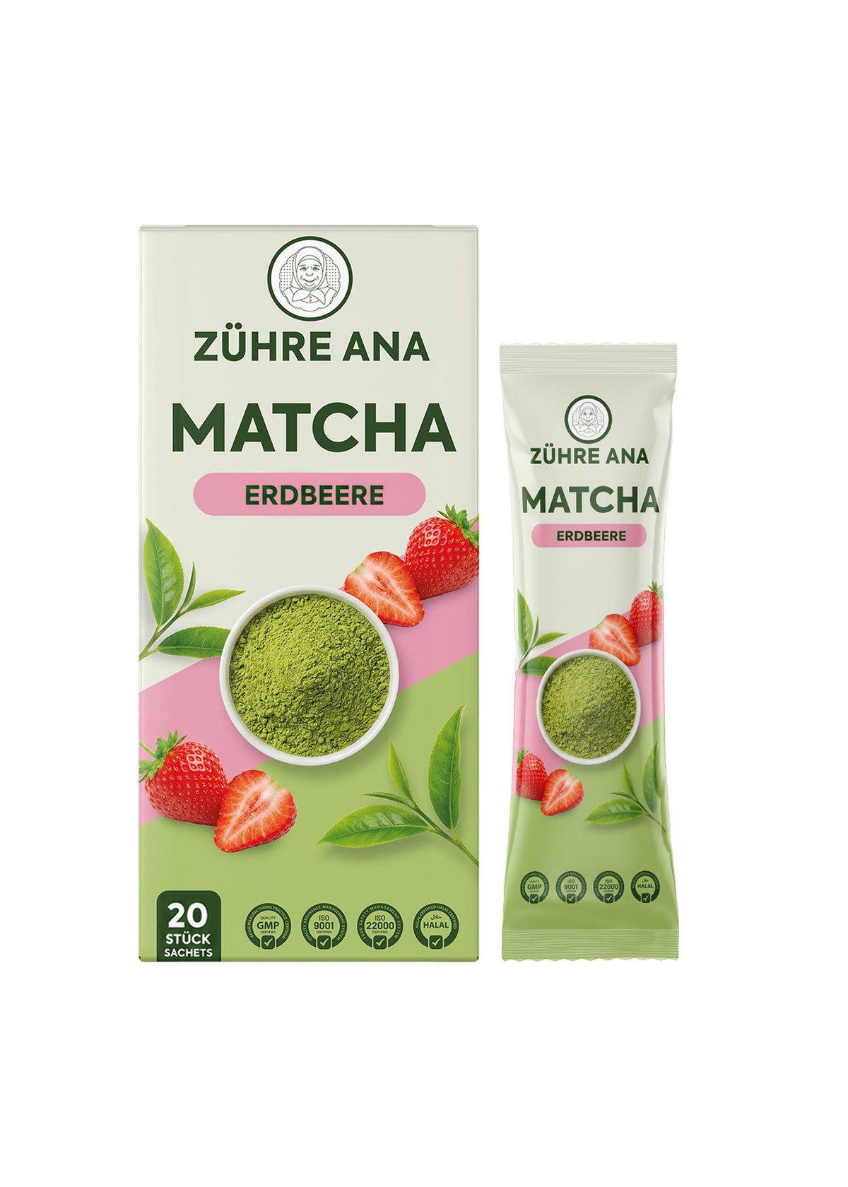 Zühre Ana Matcha Çilek Yeşil Çaylı Karışık Bitki Çayı ürün görseli 1